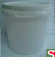 Контейнер пластиковый, с плотной крышкой, круглый, белый (18л)
