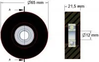 Ролик резиновый (18) 200.04779 / 088.00125