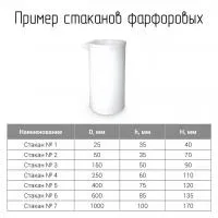 Стакан фарфоровый №1